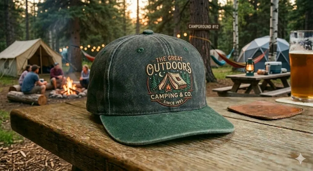 Classic dad hat with custom embroidery